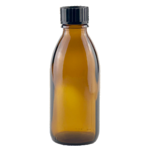 Enghals-Verpackungsflaschen, Braunglas, mit Verschluss