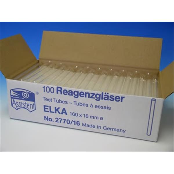 Reagenzgläser ELKA (100 Stk.), AR-Glas, Bördelrand