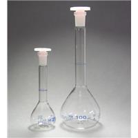 Messkolben, konformitätsbescheinigt, DURAN® Borosilikatglas 3.3, mit Normschliff und NS-Polyethylens Messkolben, konformitätsbescheinigt, DURAN® Borosilikatglas 3.3, mit Normschliff und NS-Polyethylens