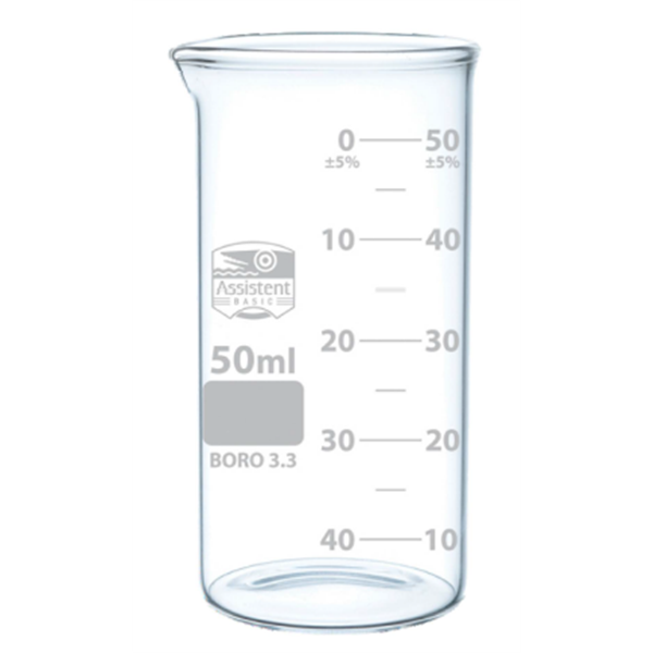 Becherglas, hohe Form, mit Teilung, Borosilikatglas 3.3