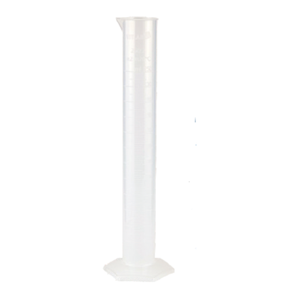 Messzylinder aus Polypropylen, hohe Form, erhabene Skala