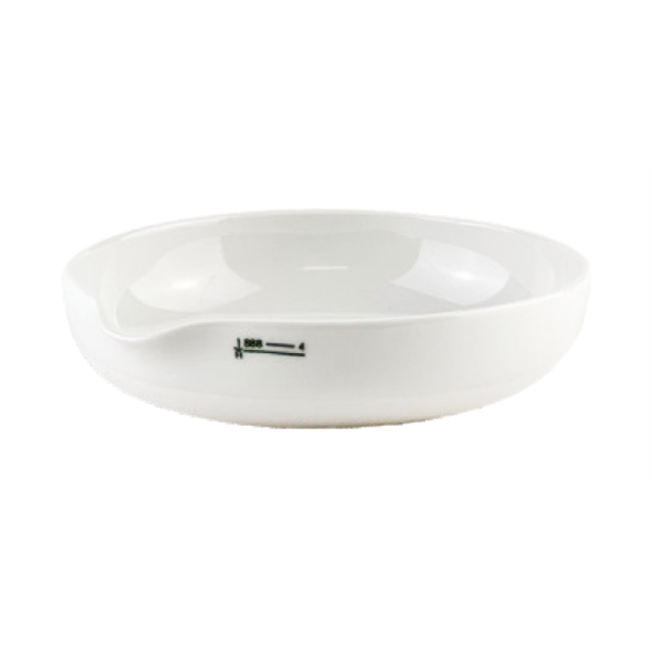 Abdampfschale aus Porzellan, flache Form