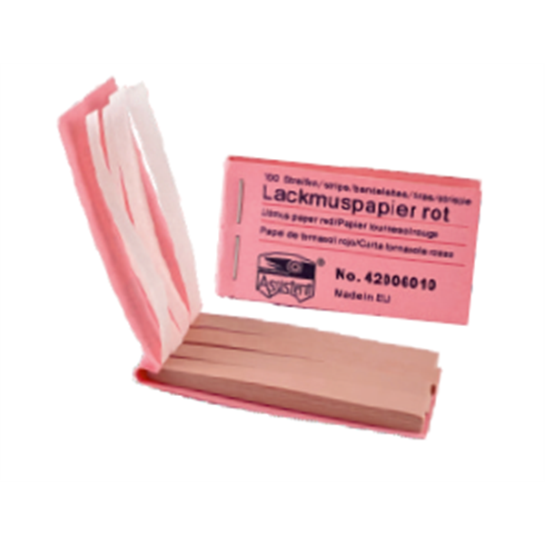 Lackmuspapier Rot (100 Streifen)